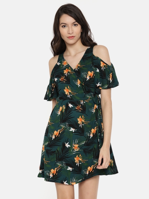 

ONLY Women Green Printed Wrap Dress