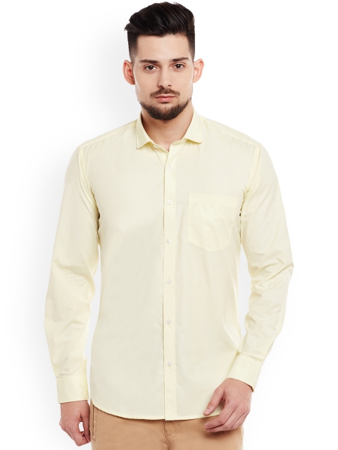 

DENNISON Men Yellow Comfort Regular Fit Solid Formal Shirt