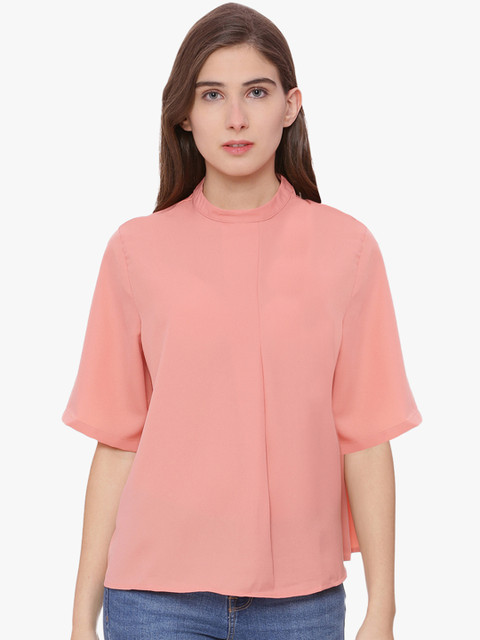

Van Heusen Woman Pink Solid A-Line Top
