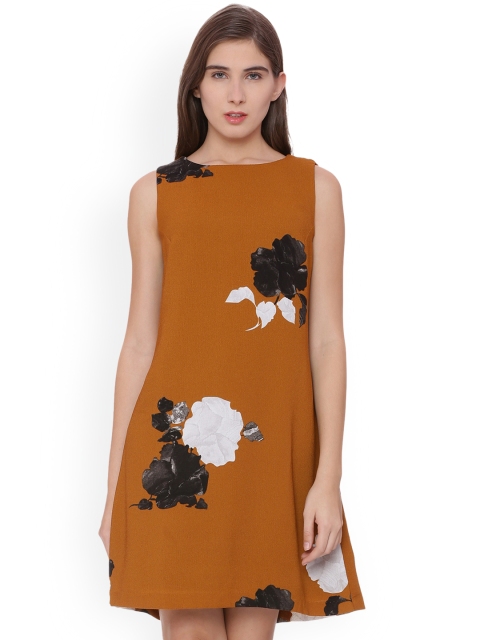 

Van Heusen Woman Women Brown Printed A-Line Dress