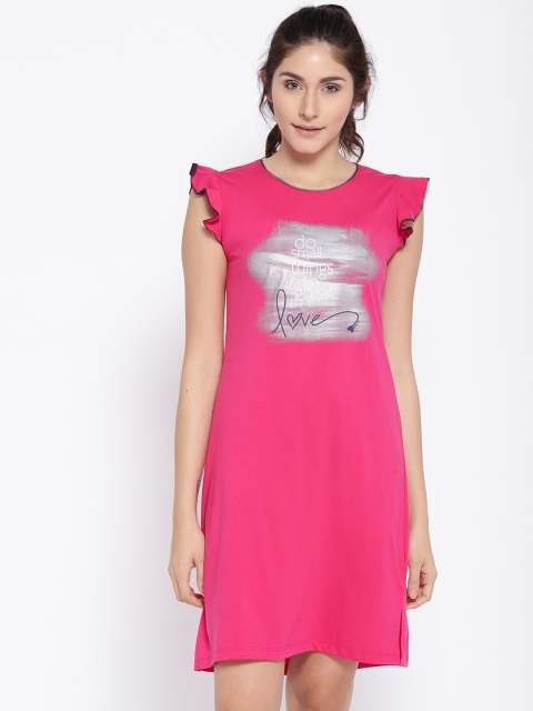 

MADAME M SECRET Pink Printed Nightdress S8S30184 076
