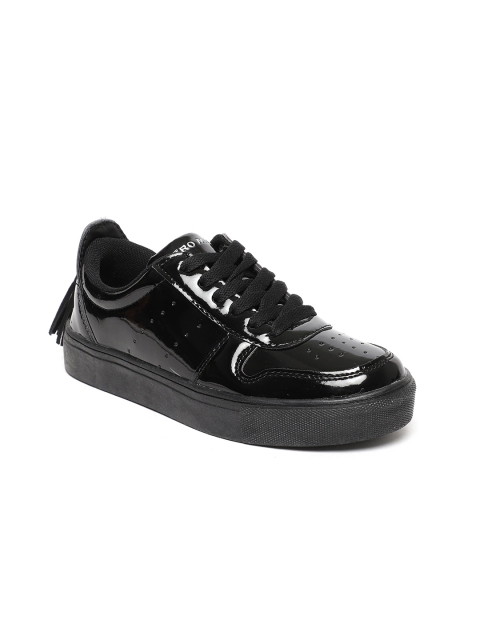 

Vero Moda Women Black Solid Synthetic Leather Sneakers