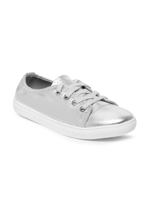 

Vero Moda Women Silver-Toned Sneakers