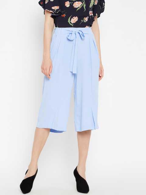 

Madame Women Blue Regular Fit Solid Culottes