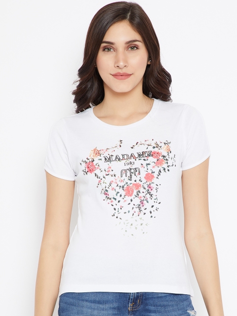 

Madame Women White Printed Top