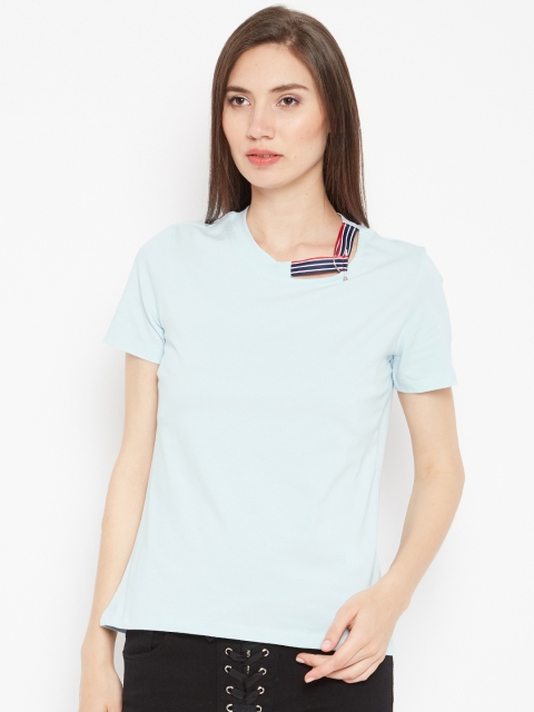 

Madame Women Blue Solid Top