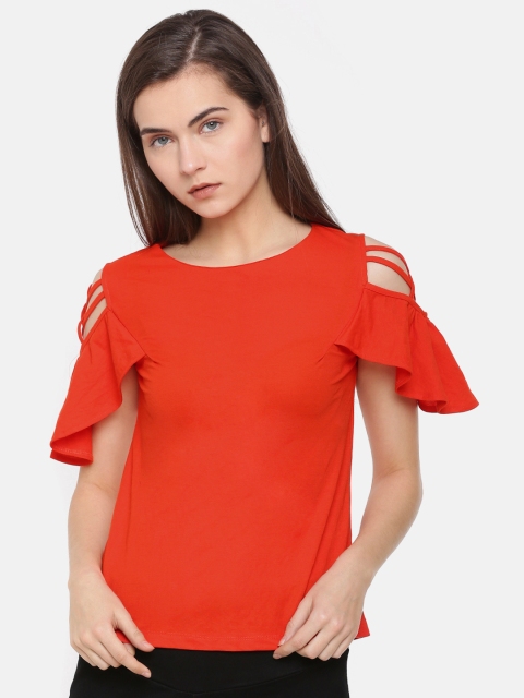 

Madame Women Red Solid Top