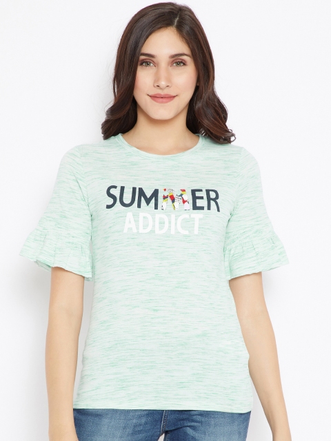 

Madame Women Green Printed Top