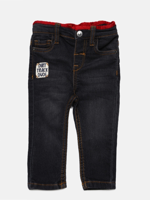 

MINI KLUB Boys Charcoal Regular Fit Mid-Rise Clean Look Jeans