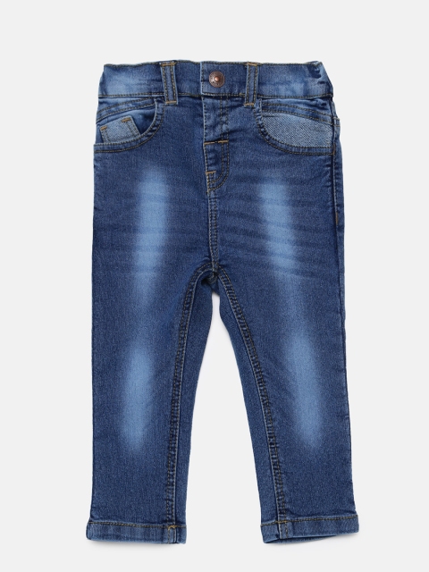 

MINI KLUB Boys Blue Regular Fit Mid-Rise Clean Look Jeans