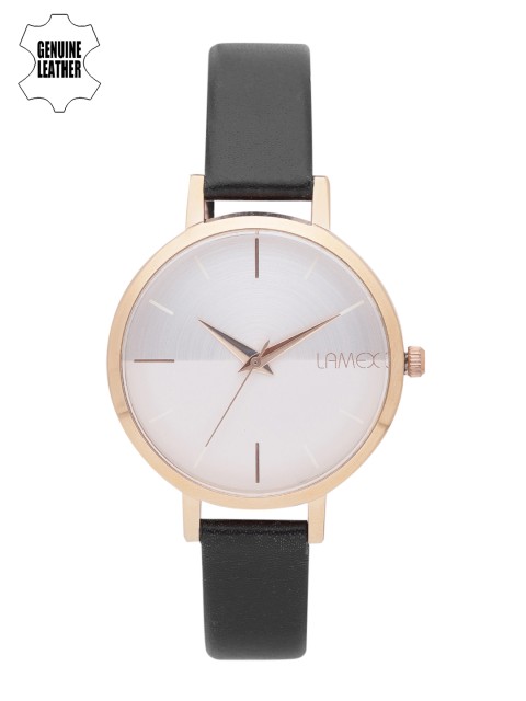 

LAMEX Women Brown & White Analogue Watch