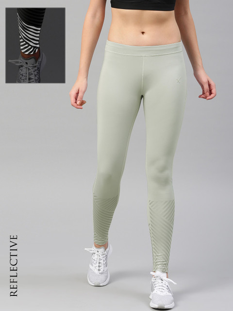

HRX by Hrithik Roshan Women Grey Solid Running Tights