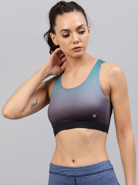 

HRX by Hrithik Roshan Women Blue Rapid dry Medium support Sports Bra HRX-AW18-WK-3346