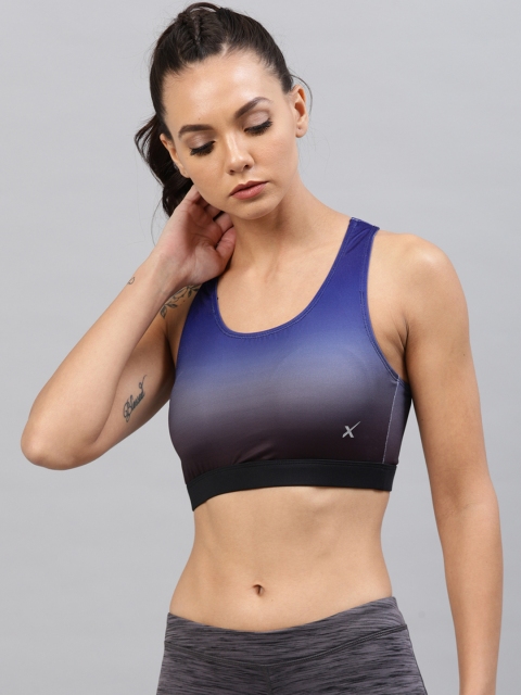 

HRX by Hrithik Roshan Women Navy Blue Rapid dry Medium support Sports Bra HRX-AW18-WK-3346