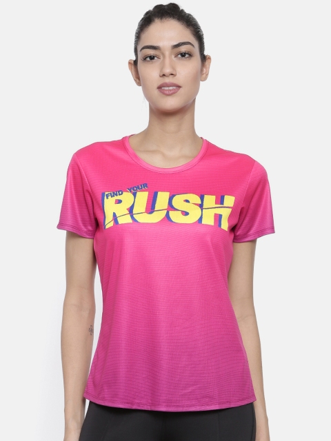 

2GO Women Pink Printed Round Neck T-shirt