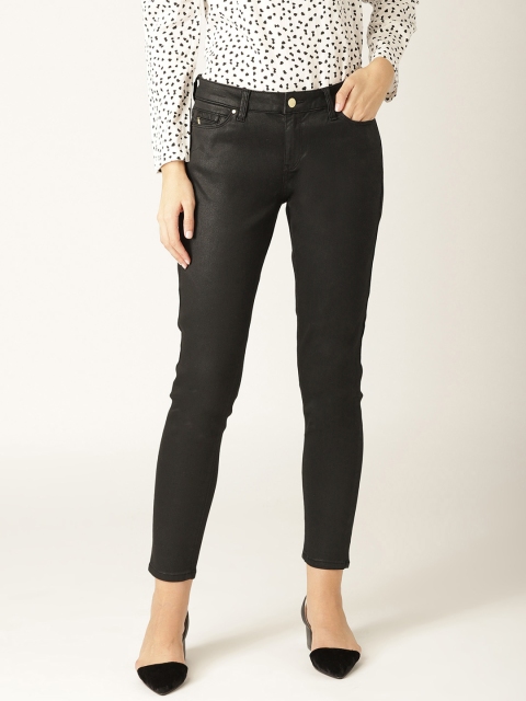 

ESPRIT Women Black Regular Fit Solid Regular Trousers