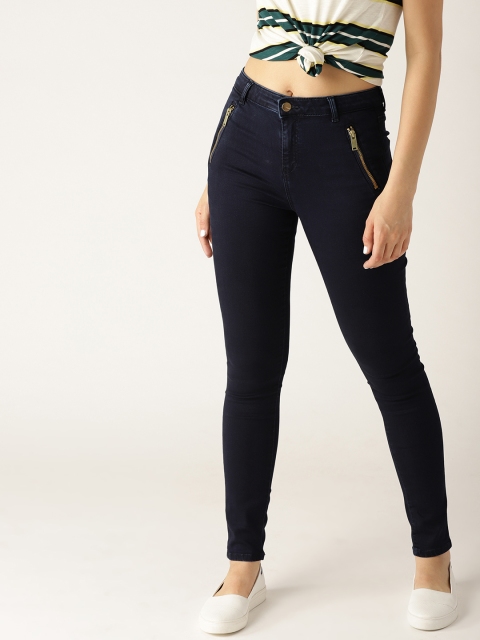 

ESPRIT Women Navy Blue Regular Fit Mid-Rise Clean Look Stretchable Jeans