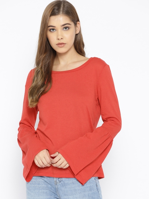 

ESPRIT Women Red Solid Top