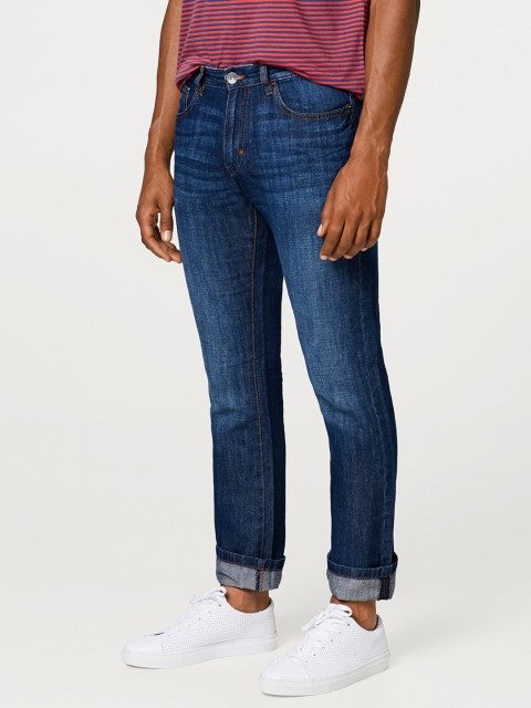 

ESPRIT Men Blue Straight Fit Mid-Rise Clean Look Jeans