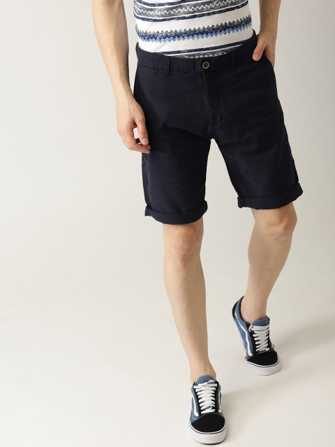 

ESPRIT Men Navy Blue Solid Relaxed Slim Fit Regular Shorts