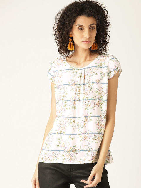 

ESPRIT Women White Printed Top