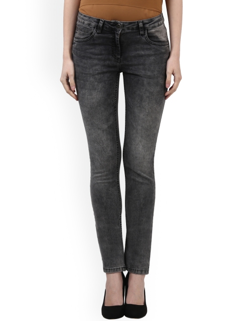 

Park Avenue Woman Women Charcoal & Grey Skinny Fit Mid-Rise Clean Look Jeans