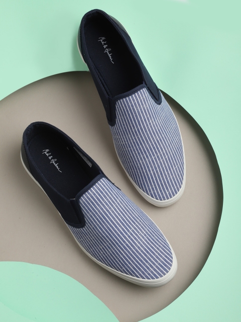 

Mast & Harbour Men Blue Slip-On Sneakers