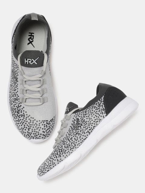 

HRX by Hrithik Roshan Women Grey Printed Knit Run 1.0 Shoes