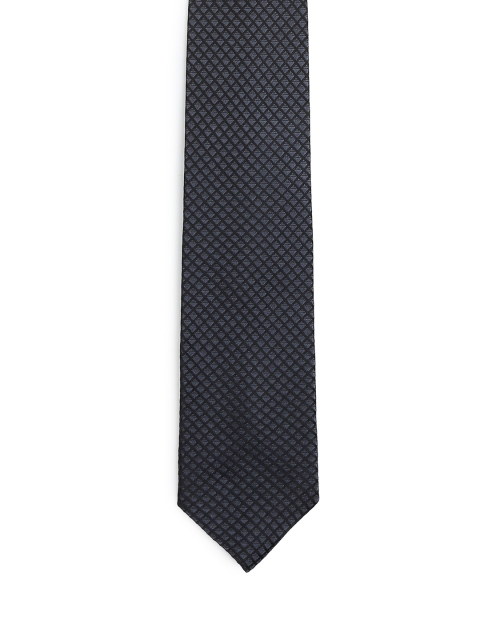 

Louis Philippe Black & Navy Blue Woven Design Skinny Tie