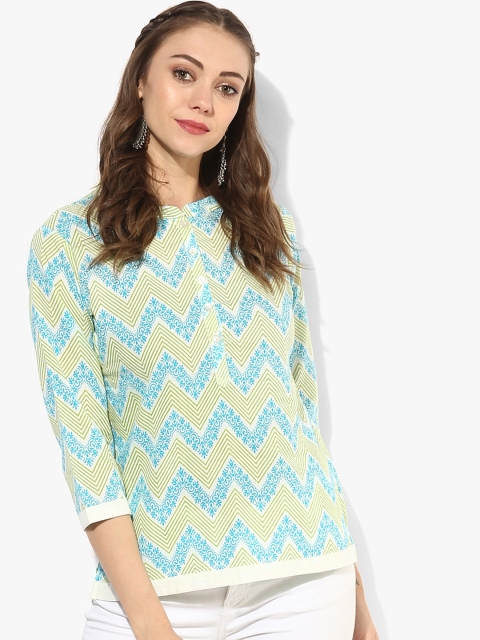 

Sangria Women Green Printed Top