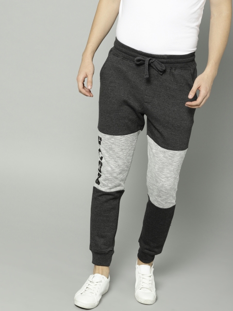 

French Connection Men Charcoal Grey Regular Fit Solid Joggers