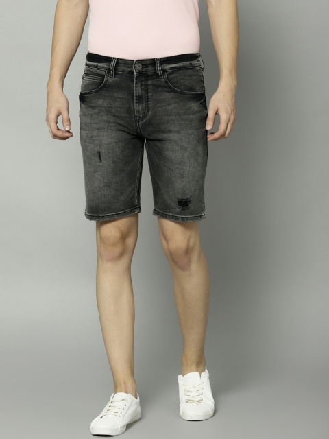 

French Connection Men Grey Washed Denim Shorts