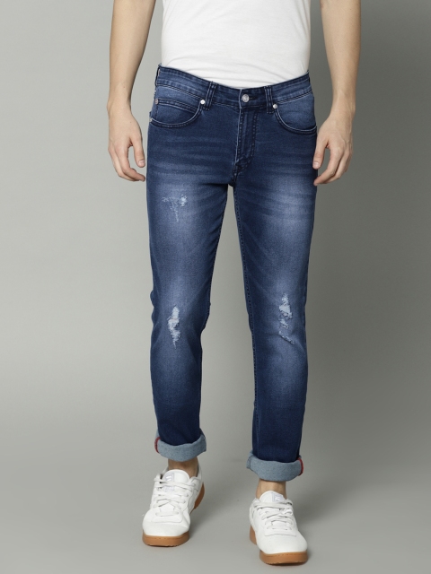 

French Connection Men Blue Slim Fit Mid-Rise Mildly Distressed Stretchable Jeans