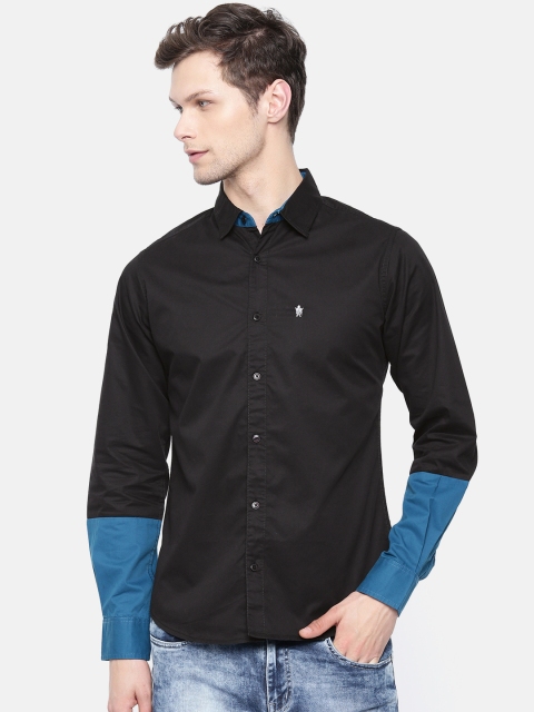 

French Connection Men Black Regular Fit Solid Casual Shirt