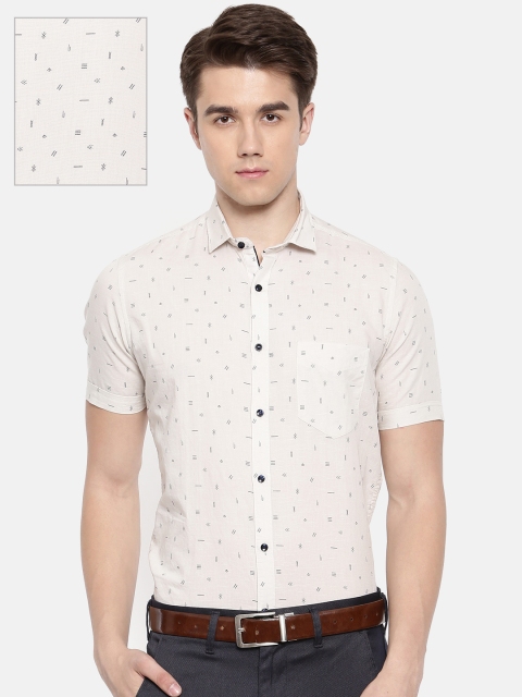 

Killer Men Cream-Coloured Slim Fit Printed Casual Shirt