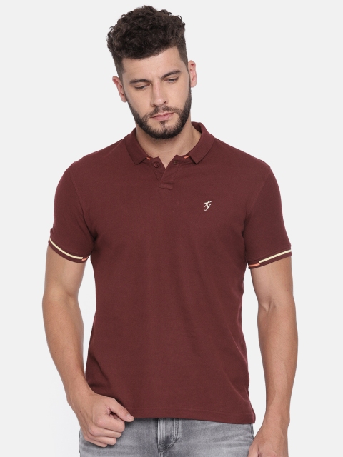 

Killer Men Maroon Solid Polo Collar T-shirt