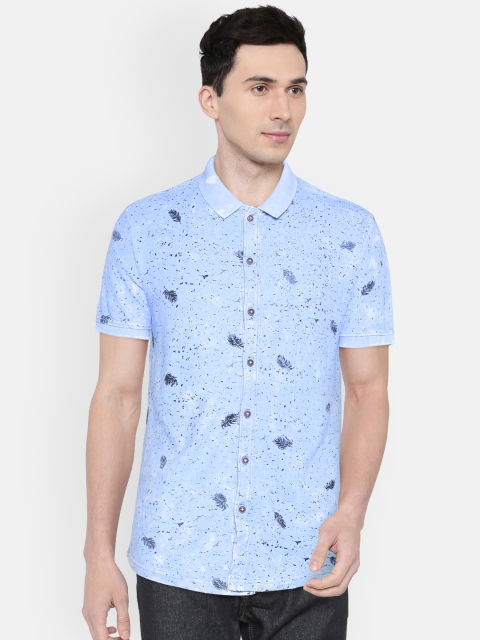 

Killer Men Blue Regular Fit Abstract Printed Casual Shirt