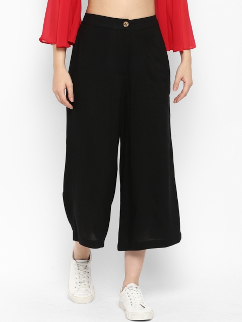 

QUIERO Women Black Flared Solid Culottes
