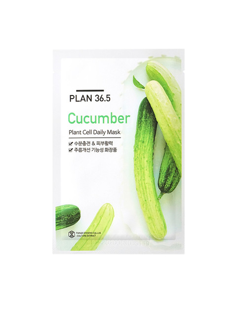 

PLAN36.5 Women Cucumber Plant Cell Daily Face Mask, White