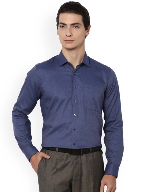 

Van Heusen Men Navy Blue Slim Fit Checked Formal Shirt