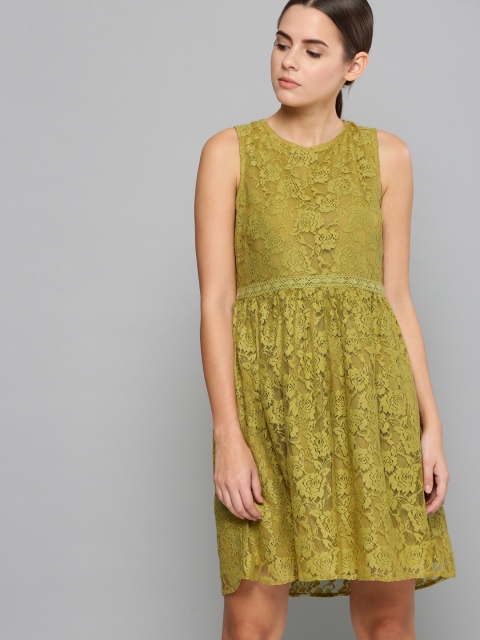 

Chemistry Green Lace A-line Dress