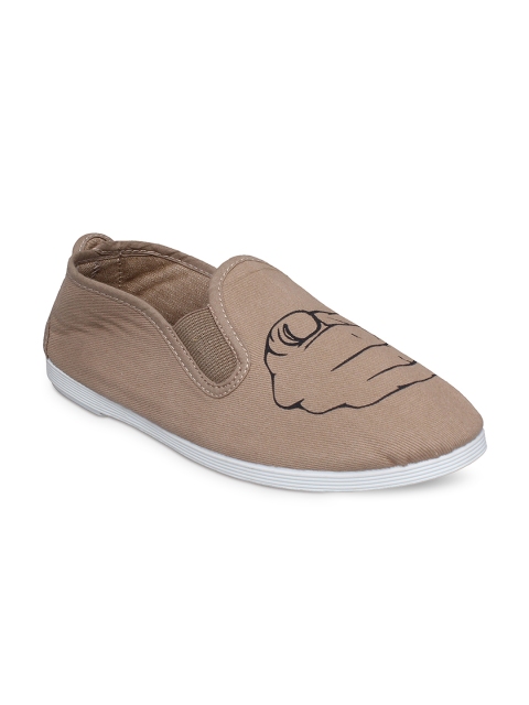 

SCENTRA Unisex Beige Slip-On Sneakers