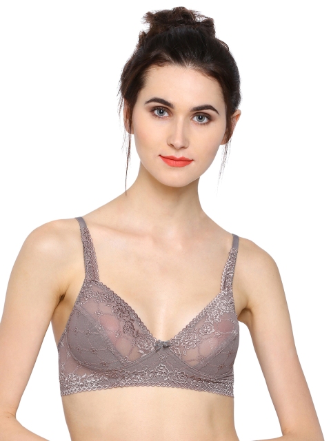 

Sonari Women Grey Printed Non-Wired Non Padded Demi pack of 2 Bra