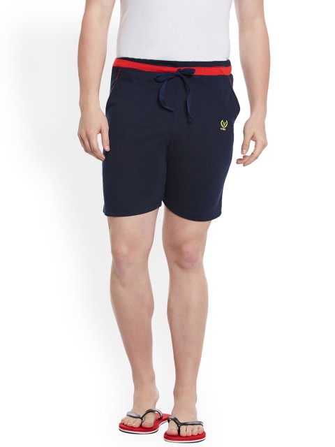 

VIMAL JONNEY Men Navy Blue Solid Lounge Shorts