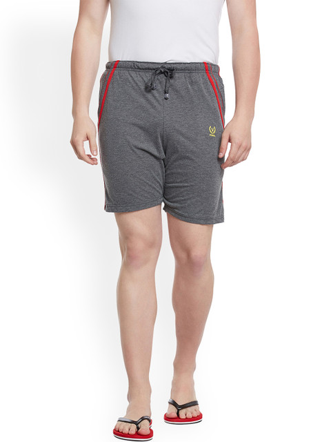 

VIMAL JONNEY Men Grey Solid Lounge Shorts
