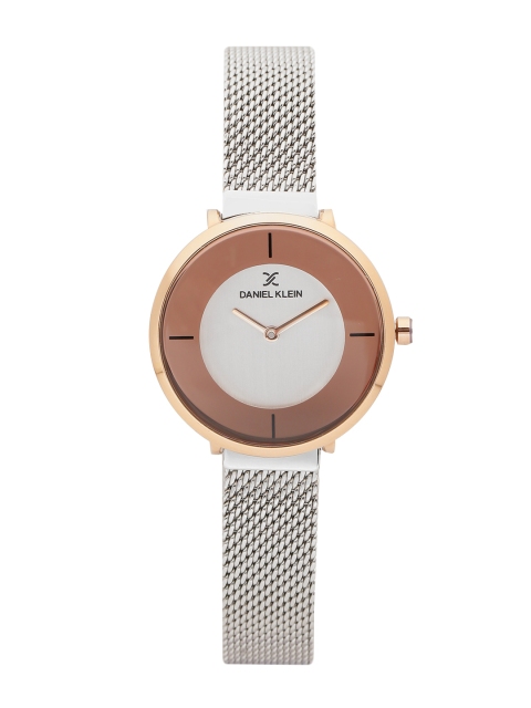 

Daniel Klein Fiord Women Silver-Toned & Brown Analogue Watch DK11640-4