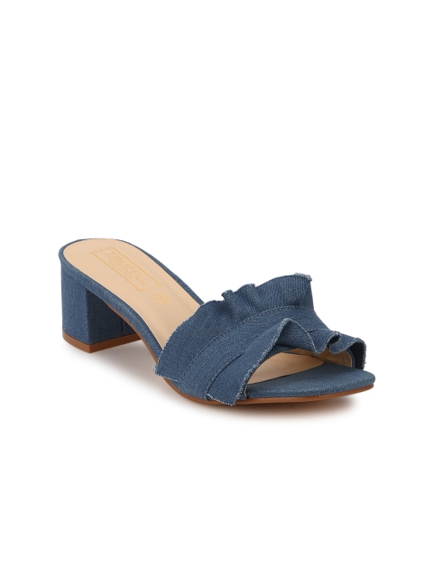 

Truffle Collection Women Blue Solid Sandals