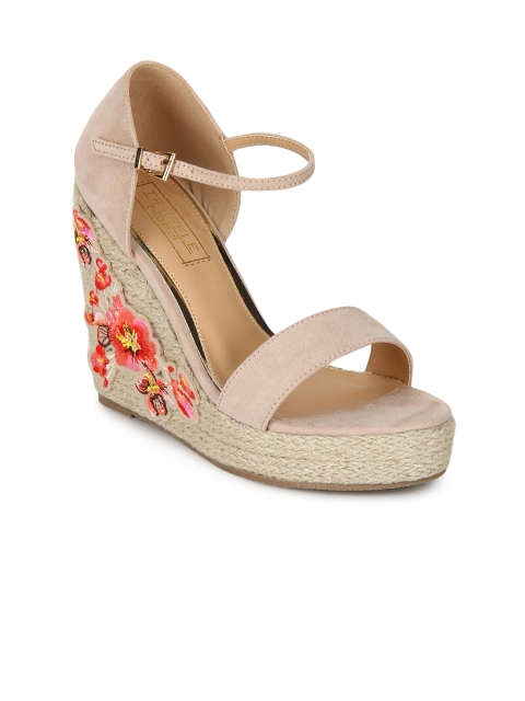 

Truffle Collection Women Nude Embroidered Sandals