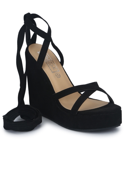 

Truffle Collection Women Black Solid Sandals