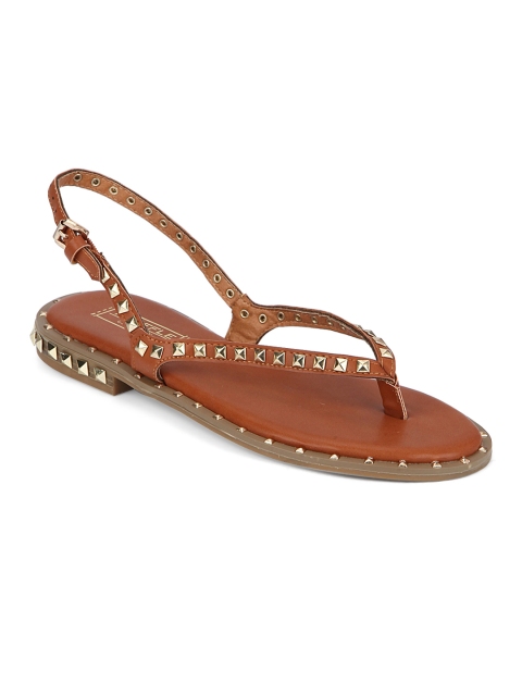 

Truffle Collection Women Tan Solid Synthetic Open Toe Flats